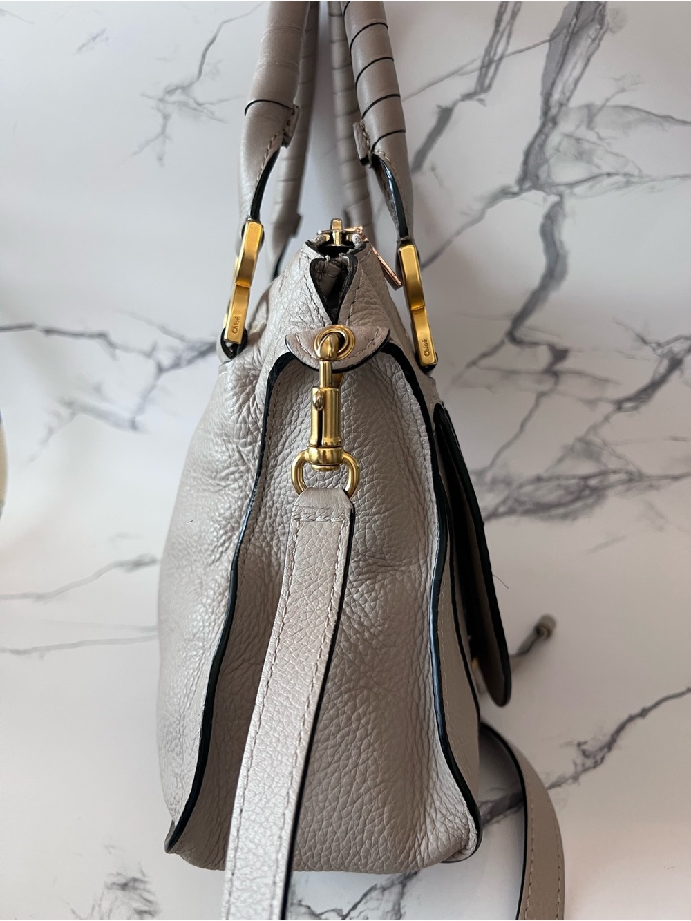 Chloe Marcie Leather Satchel - Picture 4 of 12